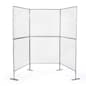 Art Display Grid, U-Shaped, (6) 3' x 3' Panels, Iron Mesh - Silver