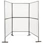 Art Display Grid, U-Shaped, (6) 3' x 3' Panels, Iron Mesh - Black