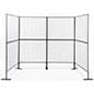 Art Display Grid, U-Shaped, (8) 3' x 3' Panels, Iron Mesh - Black