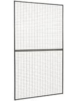 Black Art Display Grid Holds Lightweight Retail Items Double stacked black art display grid