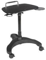 Mobile Standing Desk Height Adjusts for Your Comfort while Working Mobile Standing Desk with Wishbone Base