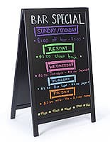 Sidewalk Chalkboard with 24" x 36" Writable Area Sidewalk Chalkboard