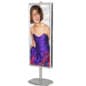 Floor Standing Poster Holder, Snap Frame, Single-Sided - Silver