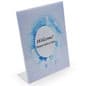 Acrylic Countertop Sign Holder, Slant Back Design - Clear