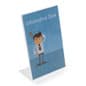 Recycled Acrylic Countertop Sign Holder, Slant Back Design - Clear