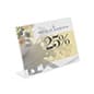 Acrylic Countertop Sign Holder, Slant Back Design - Clear