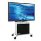 TV Cart with Storage Cabinet, Mount Fits Monitors up to 80" - Black