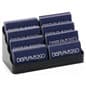 4-Tiered Business Card Holder for Desktop Use, Double-Wide for 500 Cards - Black