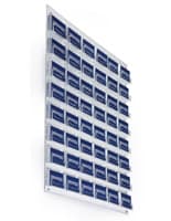 Clear 48-Pocket Business Card Wall Rack, Open Compartments Clear 48-Pocket Business Card Wall Rack, Acrylic
