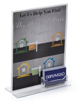 Sign Frame with Custom Business Card Holder Custom Business Card Holder with Sign Frame