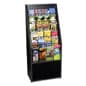 6-Tiered Wood Literature Floor Stand, Adjustable Pockets