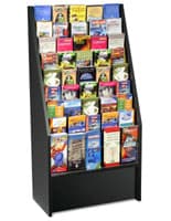Literature Stand: Features 45 Pockets, Black Finish literature stand