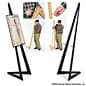 Wood Easel for Floor with Bifold Design, Adjustable Pegs with 9 Set Heights