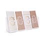 Acrylic Brochure Holder, 4"w Pockets, Wall or Tabletop - Clear