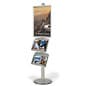 Floor Standing Poster Holder with Literature Tray, Round Base