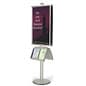 Floor Standing Poster Holder with 2 Literature Trays, Double-Sided
