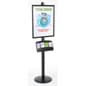 Floor Stand Poster Holder with Brochure Holder, Single-Sided