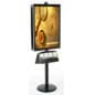 Floor Stand Poster Holder with Brochure Holder, Double-Sided