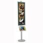 Floor Standing Poster Holder with Literature Tray, Round Base