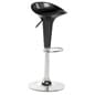 Adjustable Height Stool with 360 Degree Swivel, Backless, Footrest - Black