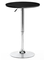 Hydraulic Bar Table, Rotating & Height Adjustable Hydraulic Bar Table, Black Round Top