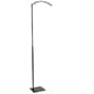 Banner Stand with Curved Bar for 20"w Graphics, Adjustable Height - Black