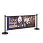 Cafe Barrier Graphic with Hardware, Custom Printing, Double-Sided- Black