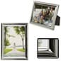 5 x 7 Picture Frame for Tabletop or Wall, Aluminum, Wide Profile - Reflective Silver