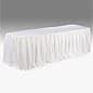 Table Topper with Pleated Skirt, for 6' - 8' Tables - White