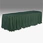 17.5' Pleated Table Skirt for 6' - 12' Rectangular Tables or 5' Round Tables - Green