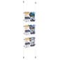 8.5 x 11 Sign Holders with Ceiling-to-Floor Cable - Clear