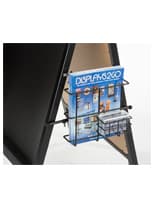 Indoor or Outdoor Black A-Frame Literature Pocket With Business Card Holder Black A-Frame Literature Pocket With Business Card Holder For Sidewalk Displays