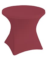 These Stretch Polyester Tablecloths Are Perfect for Round Cafe Tables Stretch polyester tablecloths with 31 inch diameter