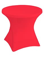 These Stretch Polyester Tablecloths Will Make Your Stand Out at Your Next Event Stretch polyester tablecloths in vibrant red
