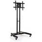TV Stand with Wheels, Holds Monitors 32” to 60”, Adjustable Bracket - Black