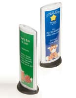 Plastic Display - 2 Sided Convex Tower plastic display