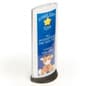8.5" x 11" Countertop Sign Holder for Tabletop or Wall Mount, Double-Sided - Clear