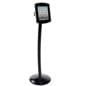 iPad Floor Stand, Locking Enclosure with Exposed Home, CC Reader Compatible, Black