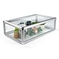 Countertop Display Case with Aluminum Frame, Tempered Glass, Locking - Silver