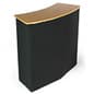 43"w Portable Counter with Inner Shelves - Black