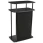 40.75” Tall Portable Counter w/ Inner Shelf, Hook-and-Loop Panel - Black