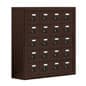 5 Tier Lockers w/ 20 Cell Phone Slots, Resettable Combination Lock, Aluminum - Bronze