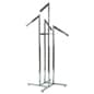 4-Way Clothing Rack w/ Waterfall Hooks, Adjustable Height - Chrome