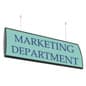 22 x 7.75 Hanging Office Sign Holder with Front-loading Design, Double-sided - Black