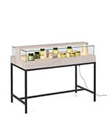 Dispensary display case with customizable LED lighting