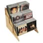 Natural Display Rack for Tabletop, 3 Tiers, Open Shelving, Holds 42 CDs - Plywood