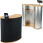 40"w Portable Counter with Black Clamp-on iPad Enclosure, Bean Shaped