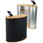 40"w Portable Counter with Black Screw-in iPad Enclosure, Bean Shaped