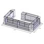 Retail Store Counter Configuration w/ Cash Wrap, Counters & Corner Counters - Black