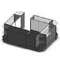 Retail Counter Configuration w/ 9 Components, Black Finish & Adjustable Glass Shelves